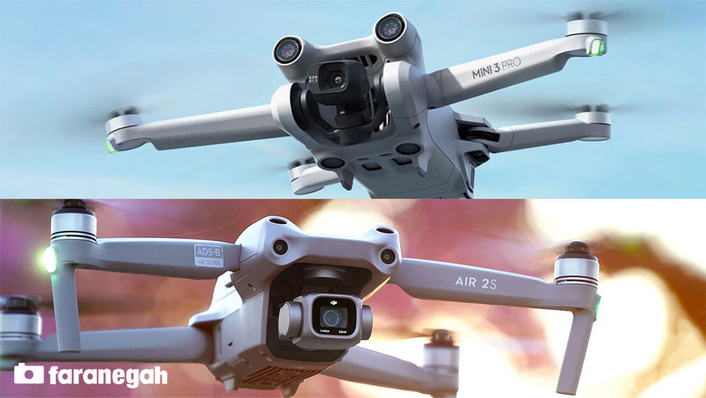 مقایسه dji air 2s و dji mini 3 pro