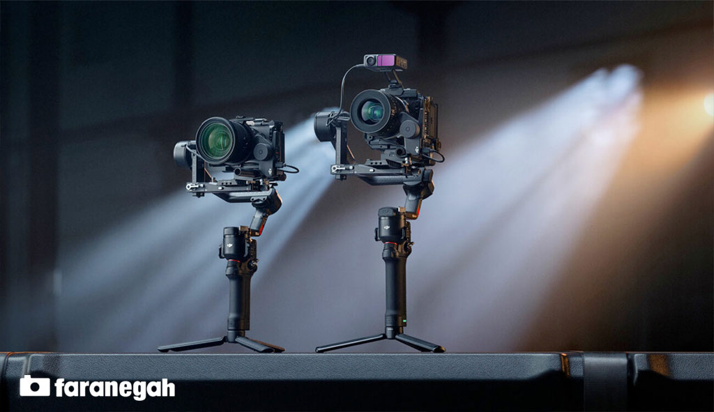 گیمبال دوربین دی جی آی DJI RS 4 Gimbal Stabilizer در کنار گیمبال دوربین دی جی آی DJI RS 4 Pro Gimbal Stabilizer