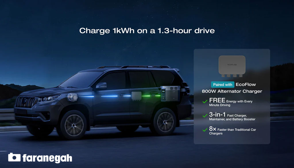 ذخیره کننده انرژی EcoFlow DELTA 2 Portable Power Station قابل استفاده در ماشین و خودرو