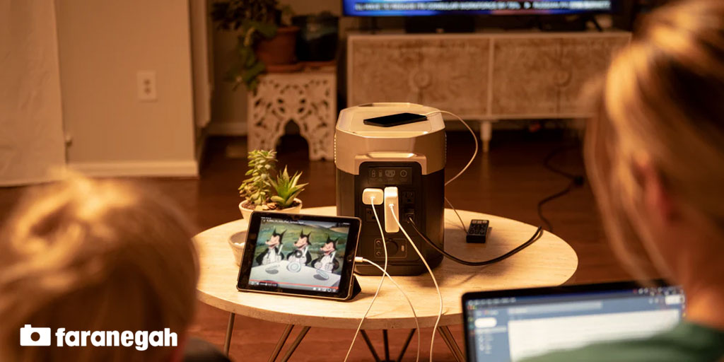 ذخیره کننده انرژی EcoFlow DELTA Max 1600 Portable Power Station و قابل استفاده در خانه و شارژ تبلت و لپ تاپ