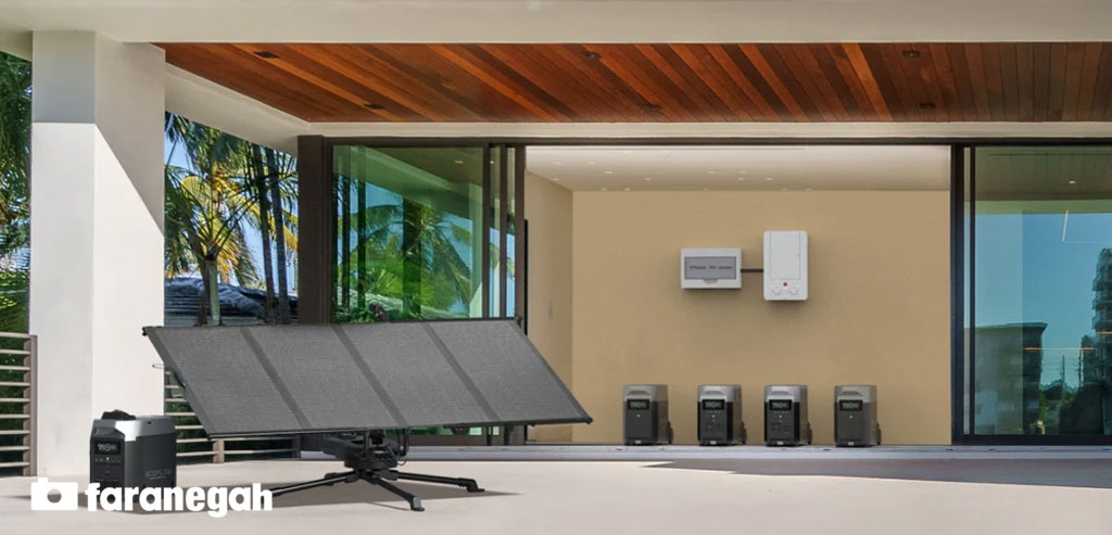 ذخیره کننده انرژی EcoFlow DELTA Pro Portable Power Station و پنا خورشیدی