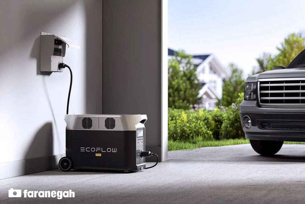 ذخیره کننده انرژی EcoFlow DELTA Pro Portable Power Station و قابل شارژ در گاراژ