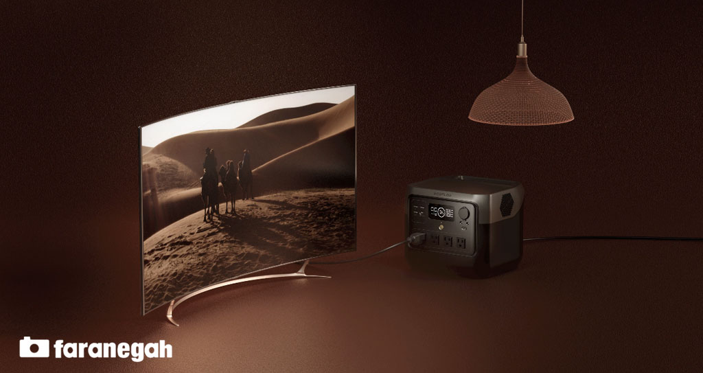 ذخیره کننده انرژی EcoFlow RIVER 2 Max Portable Power Station و مناسب استفاده برای تلویزیون و لامپ و ...