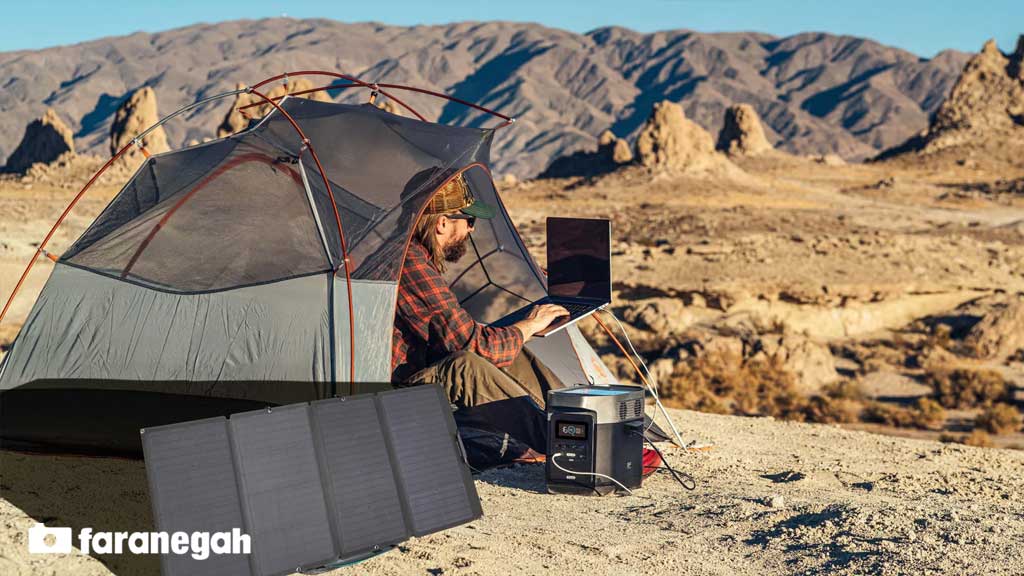 منبع برق قابل حمل اکو فلو پنل خورشیدی EcoFlow