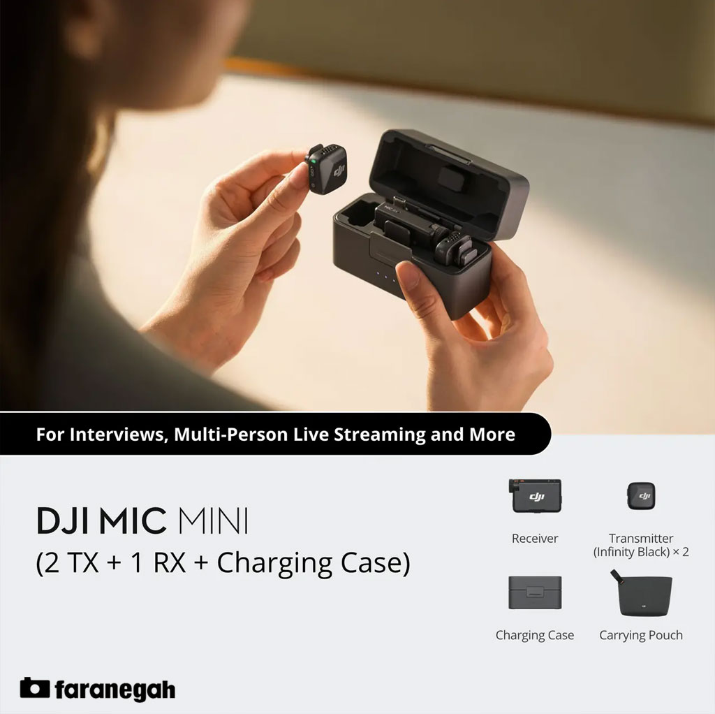 میکروفون دی جی آی DJI Mic Mini (2 TX + 1 RX + Charging Case) – None Active – Global Guarantee