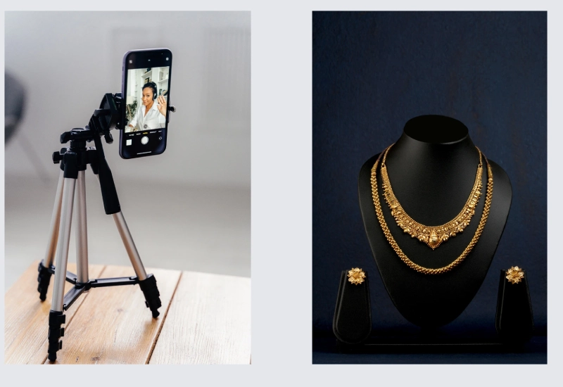 عکاسی از زیورآلات در خانه